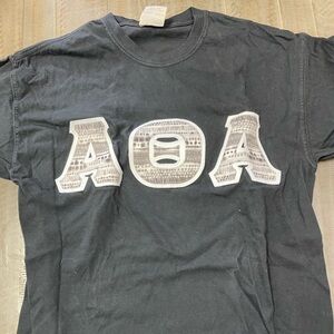 Alpha Theta Alpha Embroidered letters T Shirt Sorority